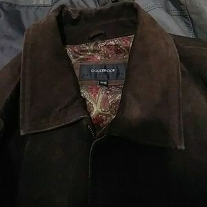 Suede dark brown coat